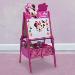 Delta Children Easels Minnie Mouse Wooden Double Sided Activity Easel