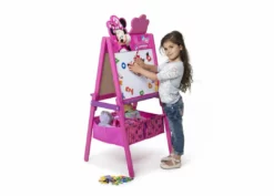 Delta Children Easels Minnie Mouse Wooden Double Sided Activity Easel