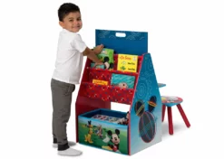 Delta Children Mickey Mouse Activity Center - Easel Desk With Stool & Toy Organizer Easels