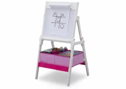 Delta Children Classic Kids Whiteboard/Dry Erase Easel With Paper Roll And Storage