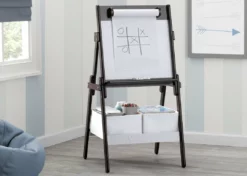 Delta Children Classic Kids Whiteboard/Dry Erase Easel With Paper Roll And Storage