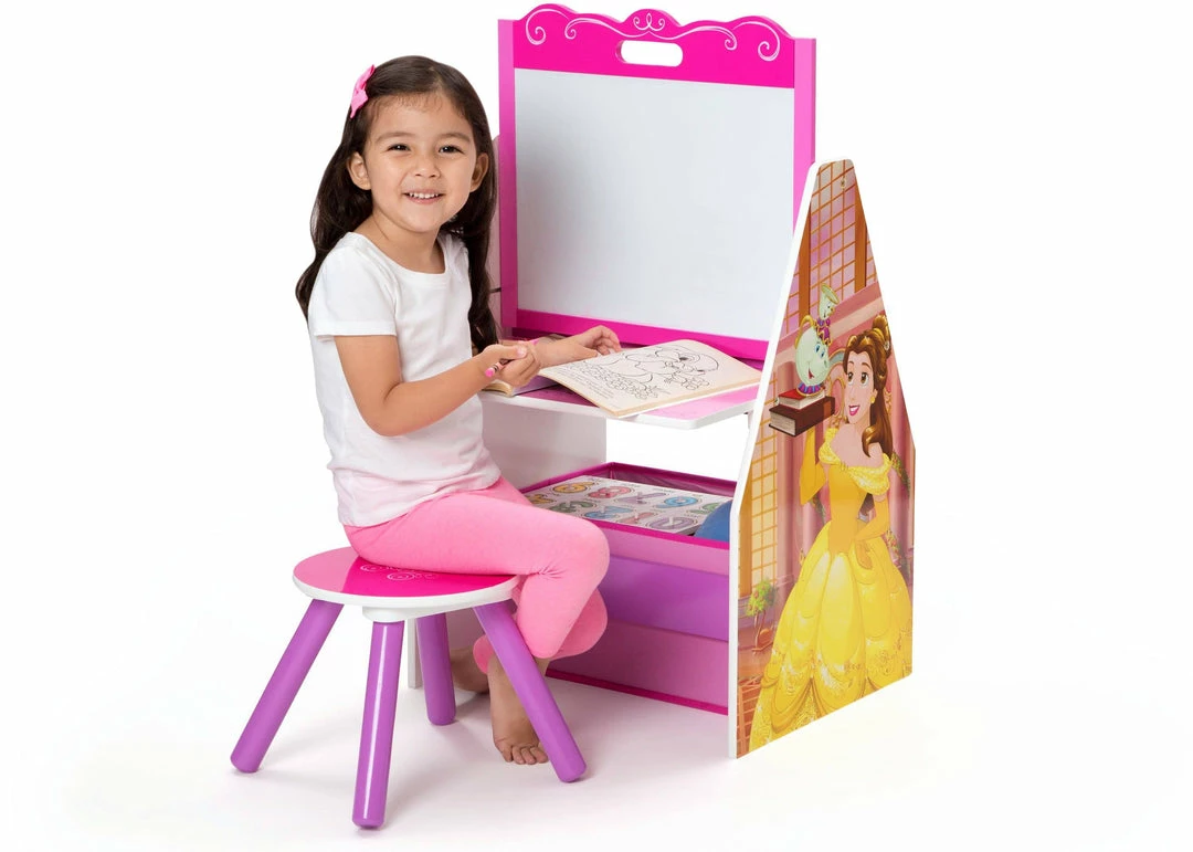 Delta Children Easels Princess Activity Center - Easel Desk With Stool & Toy Organizer 4 Delta Children Easels Princess Activity Center - Easel Desk With Stool & Toy Organizer