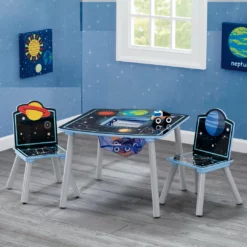 Delta Children Table & Chair Sets Space Adventures Kids Wood Table And Chair Set With Storage
