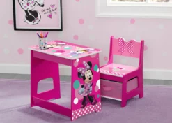 Delta Children Minnie Mouse Kids Wood Desk And Chair Set