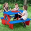 Delta Children Mickey Mouse 4 Seat Activity Picnic Table With LEGO Compatible Tabletop Outdoor
