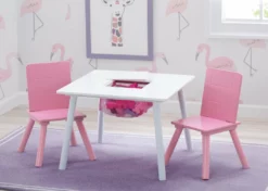 Delta Children Kids Table And Chair Set With Storage (2 Chairs Included)