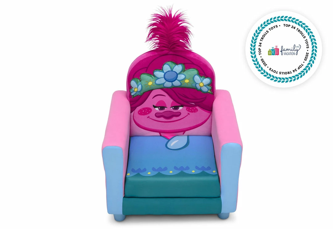 Delta Children Trolls World Tour Poppy Figural Upholstered Kids Chair Kids’ Chairs