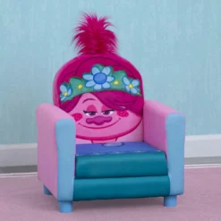 Delta Children Trolls World Tour Poppy Figural Upholstered Kids Chair Kids’ Chairs