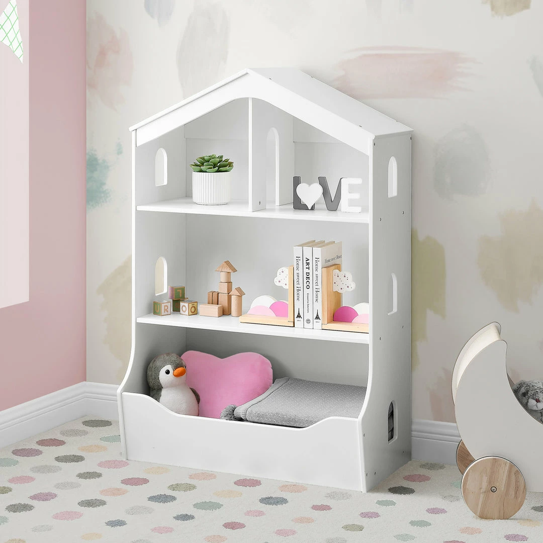 Delta Children Bookcases & Hutches Playhouse Bookcase With Toy Storage 12 Delta Children Bookcases & Hutches Playhouse Bookcase With Toy Storage