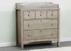 Delta Children Dressers & Changing Tables Farmhouse 3 Drawer Dresser With Changing Top