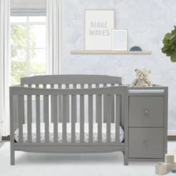 Delta Children Baby Cribs Mason Convertible 6-in-1 Crib And Changer