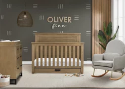 Simmons Kids Caden 6-in-1 Convertible Crib With Trundle Drawer Baby Cribs