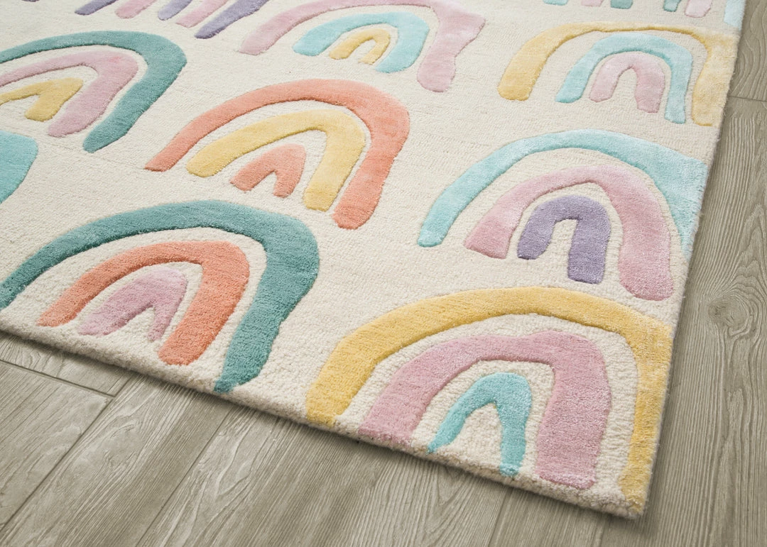 Delta Children Over The Rainbow Hand-Tufted Wool Blend Area Rug 5x8 Rugs 4 Delta Children Over The Rainbow Hand-Tufted Wool Blend Area Rug 5x8 Rugs