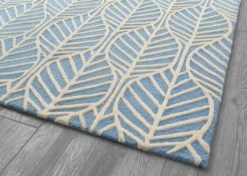 Delta Children Blue Palm Hand-Tufted 100% Wool Area Rug 5x8 What's New
