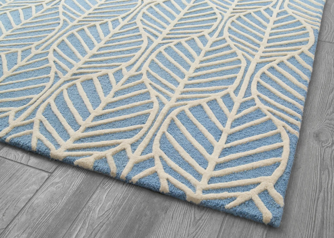 Delta Children Blue Palm Hand-Tufted 100% Wool Area Rug 5x8 What's New 4 Delta Children Blue Palm Hand-Tufted 100% Wool Area Rug 5x8 What's New
