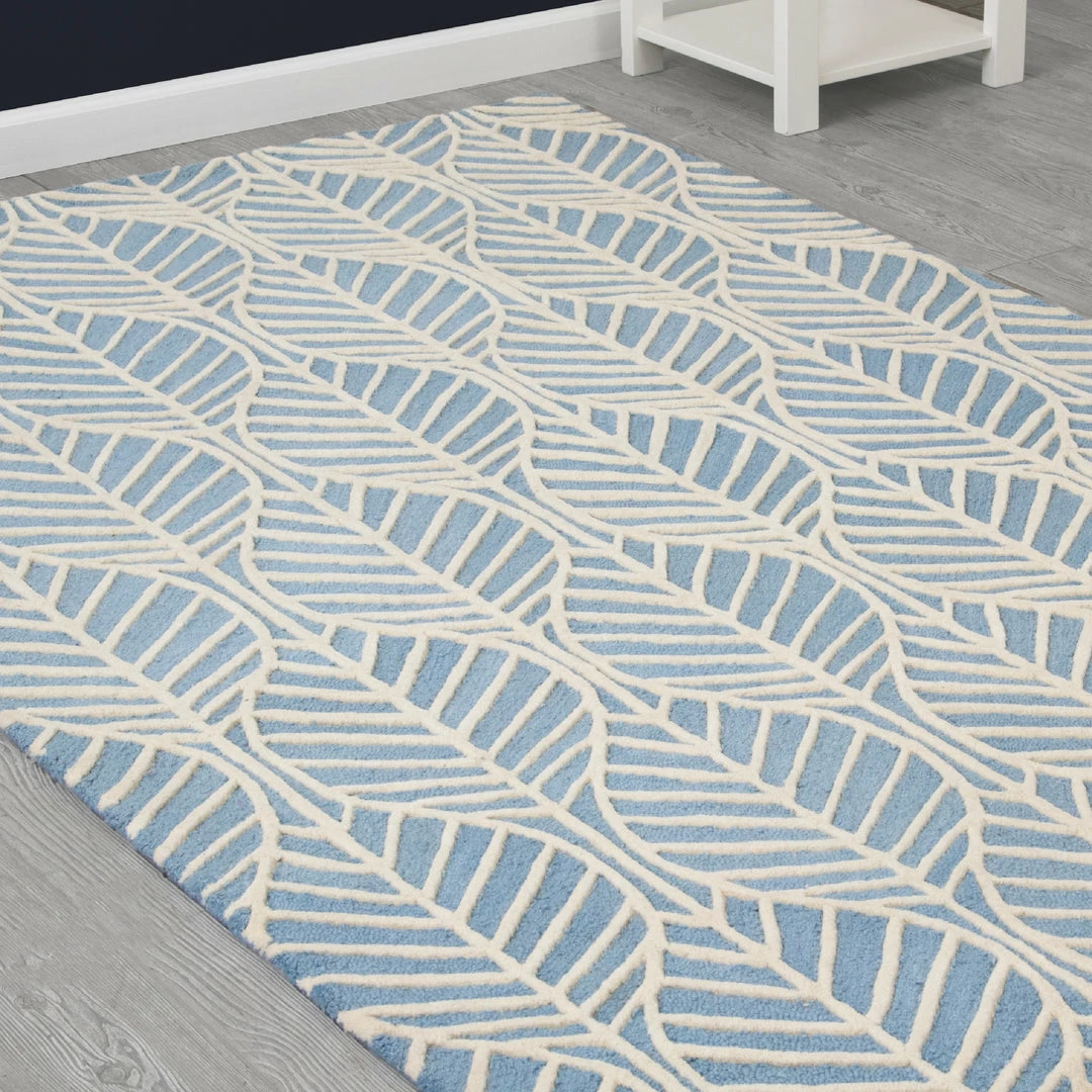 Delta Children Blue Palm Hand-Tufted 100% Wool Area Rug 5x8 What's New 7 Delta Children Blue Palm Hand-Tufted 100% Wool Area Rug 5x8 What's New