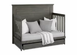 Simmons Kids Caden 6-in-1 Convertible Crib With Trundle Drawer Baby Cribs
