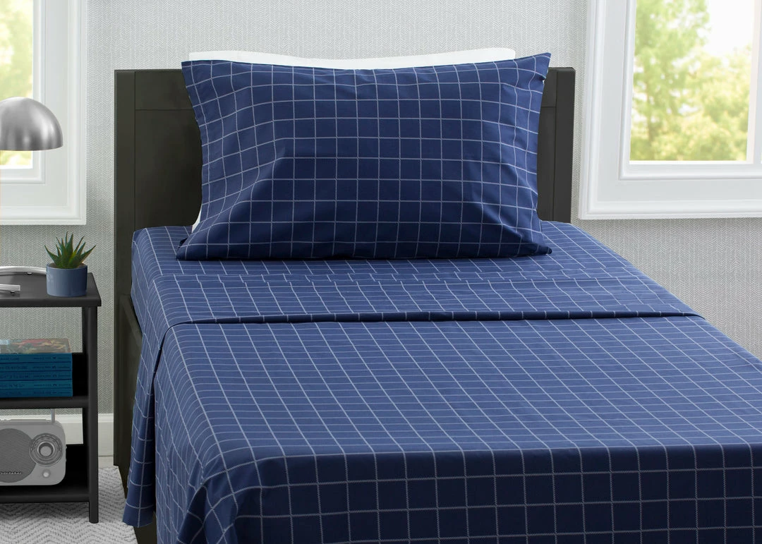 Delta Children Plaid 3-Piece Twin Sheet Set 3 Delta Children Plaid 3-Piece Twin Sheet Set