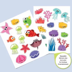 Delta Children Baby Shark 4-Piece Playroom Solution – Set Includes Table And 2 Chairs And 6-Bin Toy Organizer