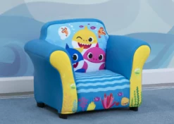 Delta Children Baby Shark Upholstered Chair With Sculpted Plastic Frame What's New