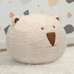 Delta Children Bear Plush Foam Pouf Ottoman