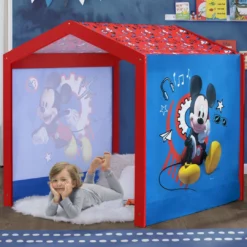 Delta Children Playhouses Mickey Mouse Indoor Playhouse With Fabric Tent For Boys And Girls