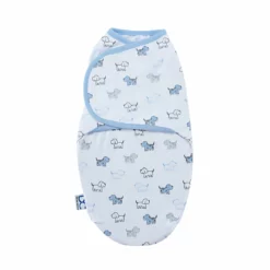 Delta Children Little Lambs Adjustable Swaddle Wrap - Size Large, Fits Babies 3-6 Months/14-18 Lbs.