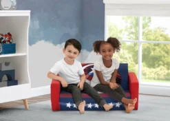 Delta Children Avengers Cozee Flip-Out Sofa - 2-in-1 Convertible Sofa To Lounger For Kids