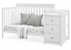 Delta Children Baby Cribs Flynn 5-in-1 Convertible Crib And Changer