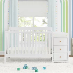 Delta Children Baby Cribs Flynn 5-in-1 Convertible Crib And Changer
