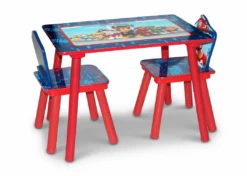 Delta Children Nick Jr. PAW Patrol 4-Piece Playroom Solution – Set Includes Table And 2 Chairs And 6-Bin Toy Organizer