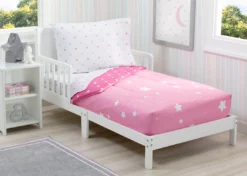 Delta Children Girls 4-Piece Toddler Bedding Set Sheets & Mattress Covers
