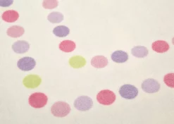 Delta Children Pearl Dot Rectangle Area Rug For Kids, 53-Inch X 59-Inch