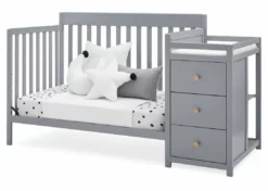 Delta Children Baby Cribs Flynn 5-in-1 Convertible Crib And Changer