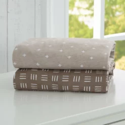 Delta Children What's New Neutral Boho Fitted Crib Sheets - 2 Pack