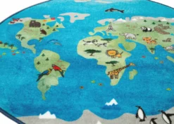Delta Children World Map Round Area Rug For Kids, 39-Inch 9 Delta Children World Map Round Area Rug For Kids, 39-Inch