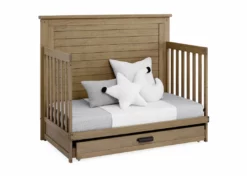Simmons Kids Caden 6-in-1 Convertible Crib With Trundle Drawer Baby Cribs