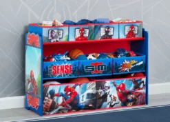Delta Children Spider-Man Deluxe 9 Bin Design And Store Toy Organizer