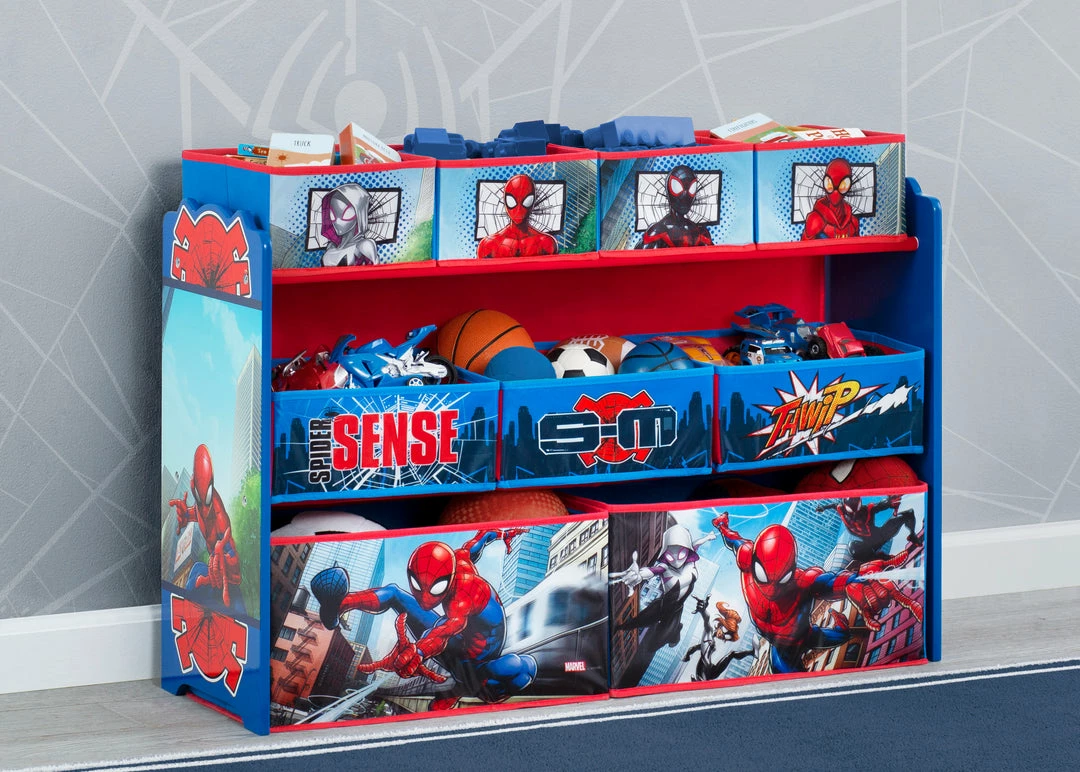 Delta Children Spider-Man Deluxe 9 Bin Design And Store Toy Organizer 3 Delta Children Spider-Man Deluxe 9 Bin Design And Store Toy Organizer