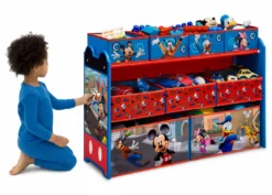 Delta Children Mickey Mouse Deluxe 9 Bin Design And Store Toy Organizer Storage