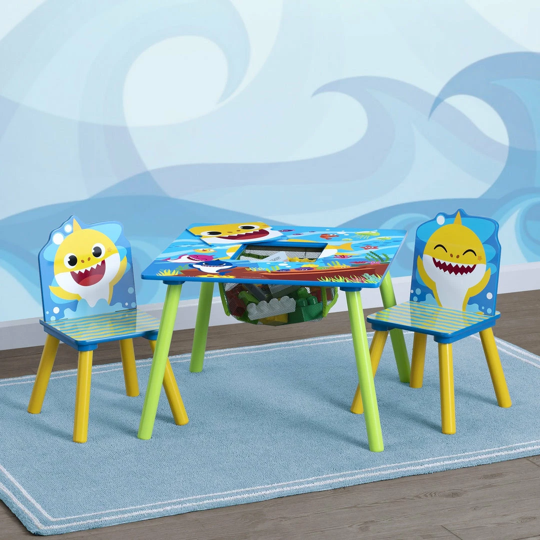 Delta Children Baby Shark Kids Table And Chair Set With Storage Gifts 3 Delta Children Baby Shark Kids Table And Chair Set With Storage Gifts