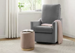 Delta Children Gliders & Rocking Chairs Andie Nursery Glider Swivel Chair With LiveSmart Fabric