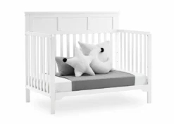 Delta Children Baby Cribs Sweet Beginnings Hart Flat Top 6-in-1 Convertible Crib