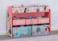 Delta Children Princess Deluxe 9 Bin Design And Store Toy Organizer Storage