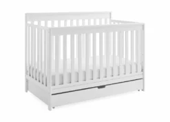 Delta Children Baby Cribs Mercer 6-in-1 Convertible Crib With Storage Trundle