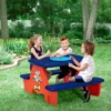 Delta Children What's New PAW Patrol 4 Seat Activity Picnic Table With LEGO Compatible Tabletop