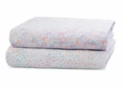 Delta Children Rainbow Confetti Fitted Crib Sheets - 2 Pack What's New
