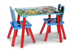 Delta Children Table & Chair Sets Mickey Mouse 4-Piece Playroom Solution – Set Includes Table And 2 Chairs And 6-Bin Toy Organizer