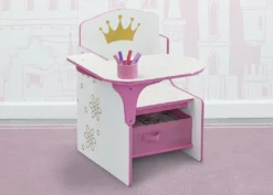 Delta Children Princess Crown Chair Desk With Storage Bin Activity Desks