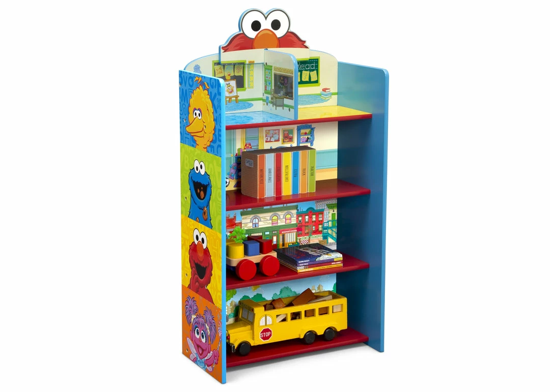 Delta Children Sesame Street Wooden Playhouse 4-Shelf Bookcase For Kids Sale 5 Delta Children Sesame Street Wooden Playhouse 4-Shelf Bookcase For Kids Sale